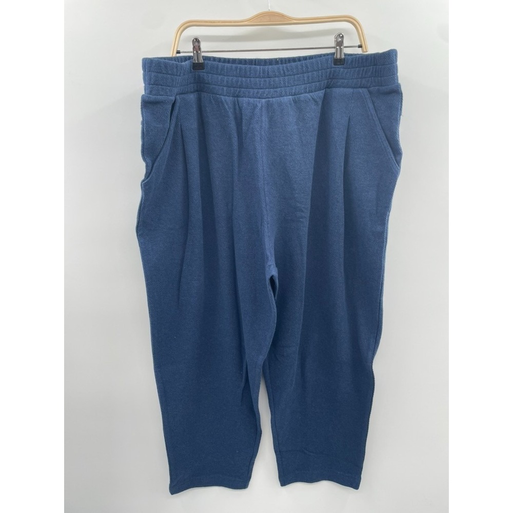 NWT Poetry‎ Fashion Platform Trouser Women's 18 Dark Indigo Double Cotton Jersey